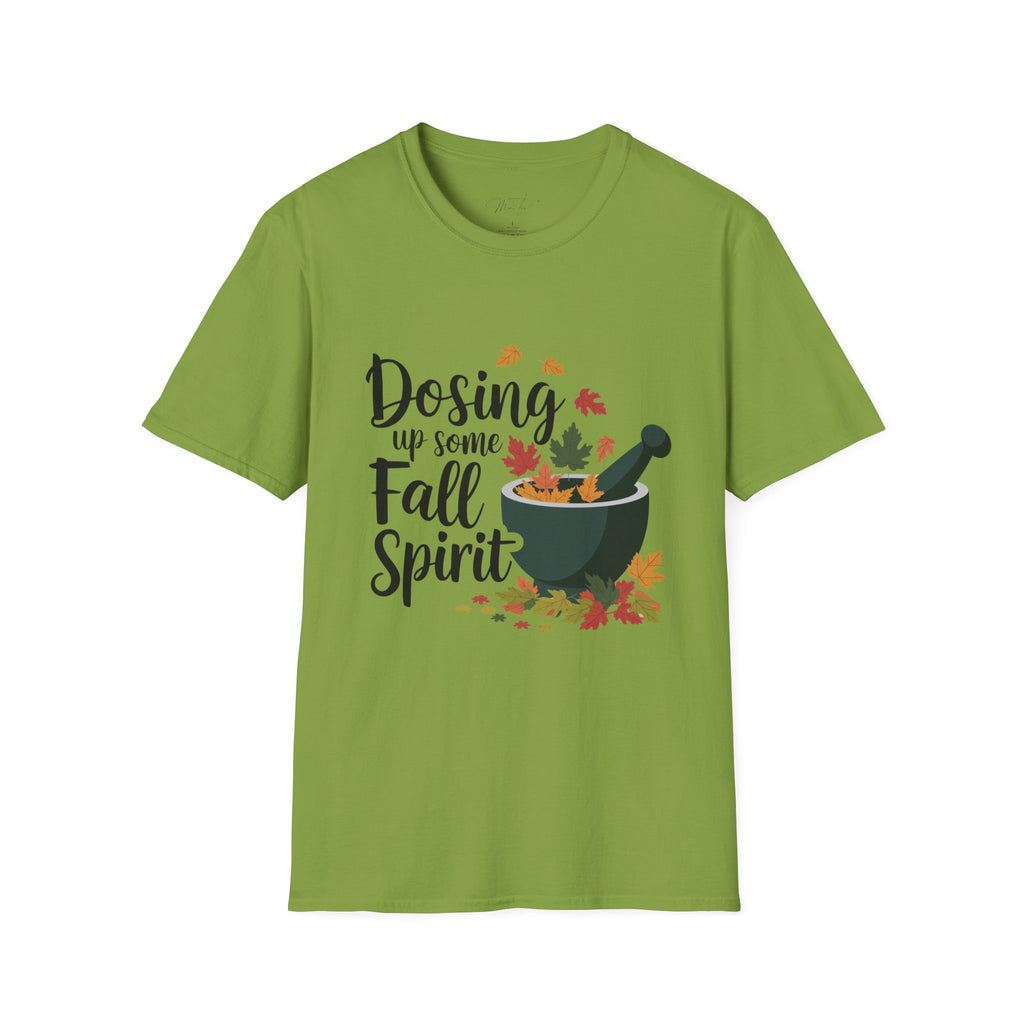 Dosing Up Some Fall Spirit T-Shirt – Celebrate the Season in Style! (Unisex Softstyle T-Shirt)