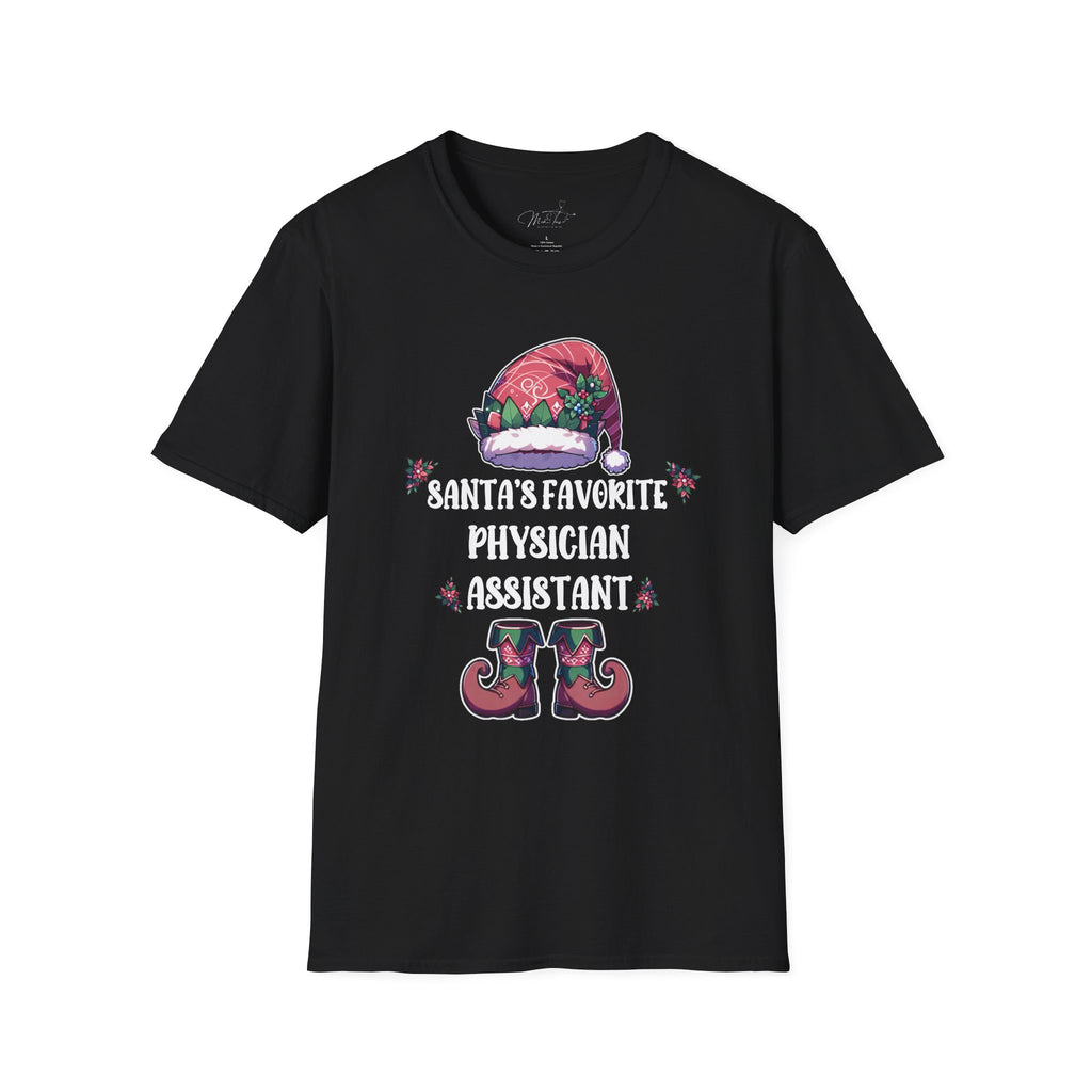 Santa's Favorite Physician Assistant Holiday T-Shirt