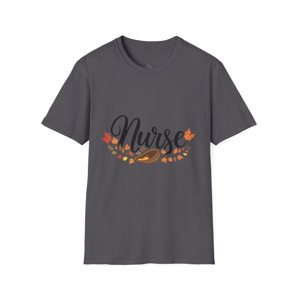 Nurse Fall Harvest T-Shirt – Celebrate Autumn in Style! (Unisex Softstyle T-Shirt)