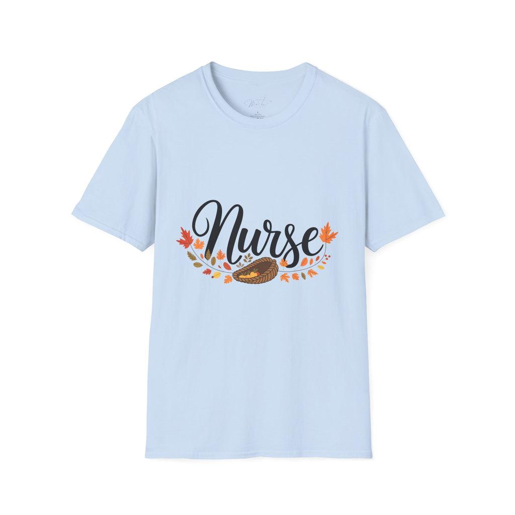 Nurse Fall Harvest T-Shirt – Celebrate Autumn in Style! (Unisex Softstyle T-Shirt)