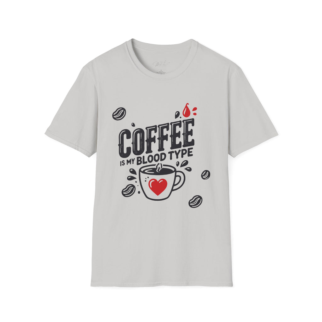 Coffee is My Blood Type T-shirt (Unisex Softstyle T-Shirt)