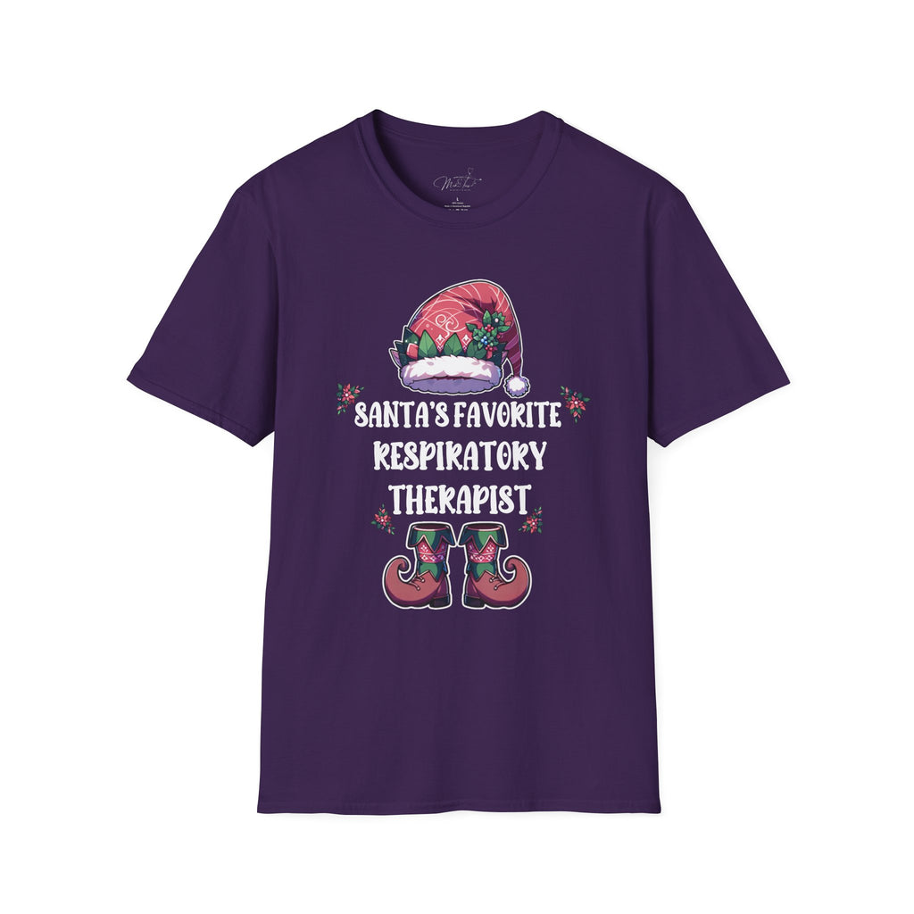 Santa's Favorite Respiratory Therapist Holiday T-Shirt