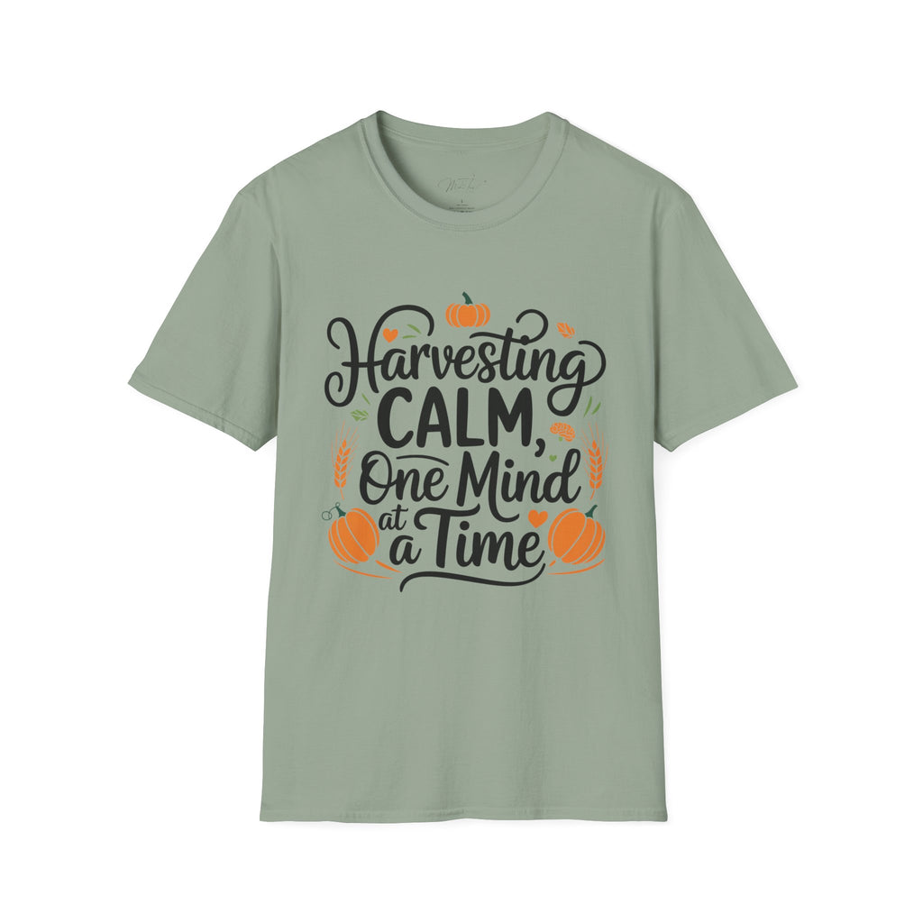 Harvesting Calm, One Mind at a Time T-Shirt – Perfect for Mental Health Professionals! (Unisex Softstyle T-Shirt)